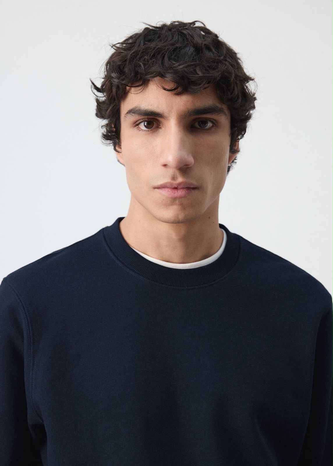 Zara Navy Basic Crewneck