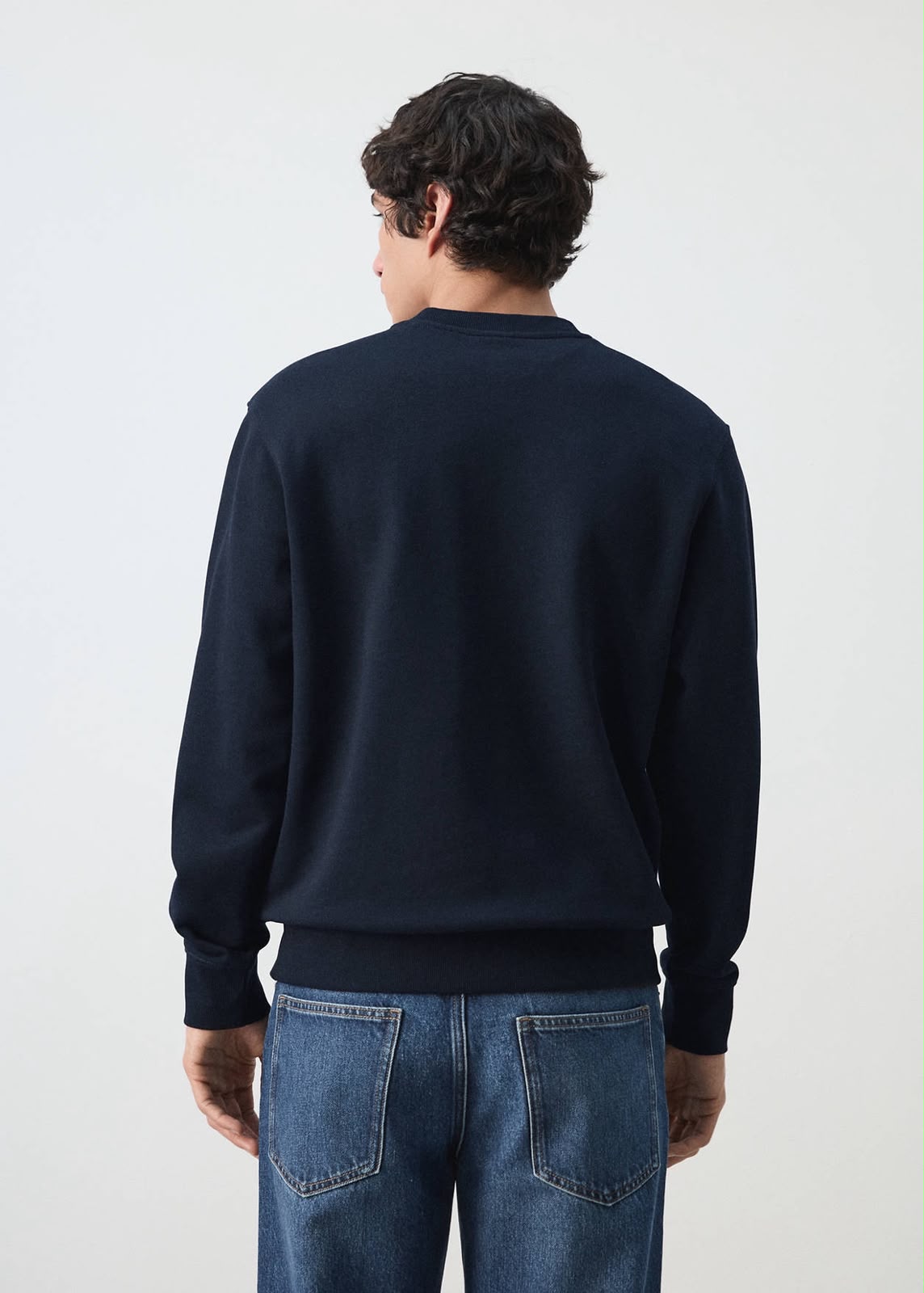 Zara Navy Basic Crewneck