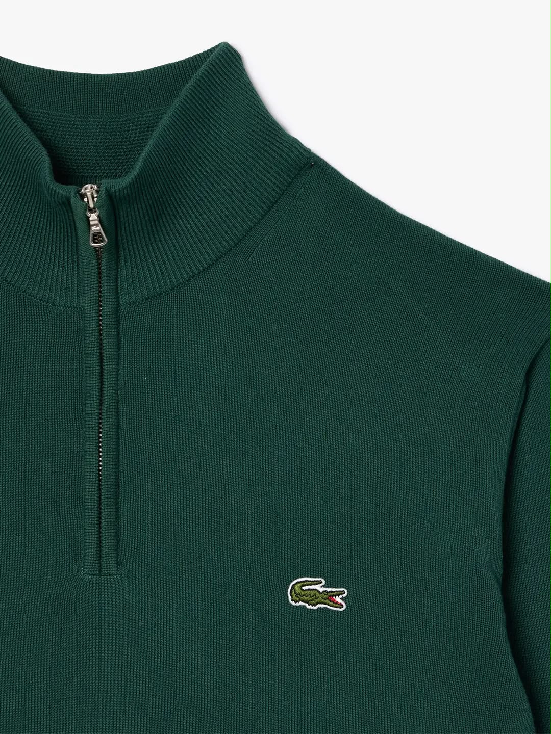 Lacoste Quarter-Zip Olive Pullover