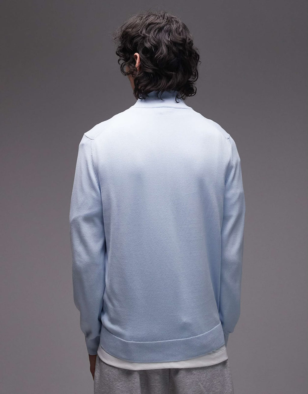 Lacoste Quarter-Zip Baby Blue Pullover
