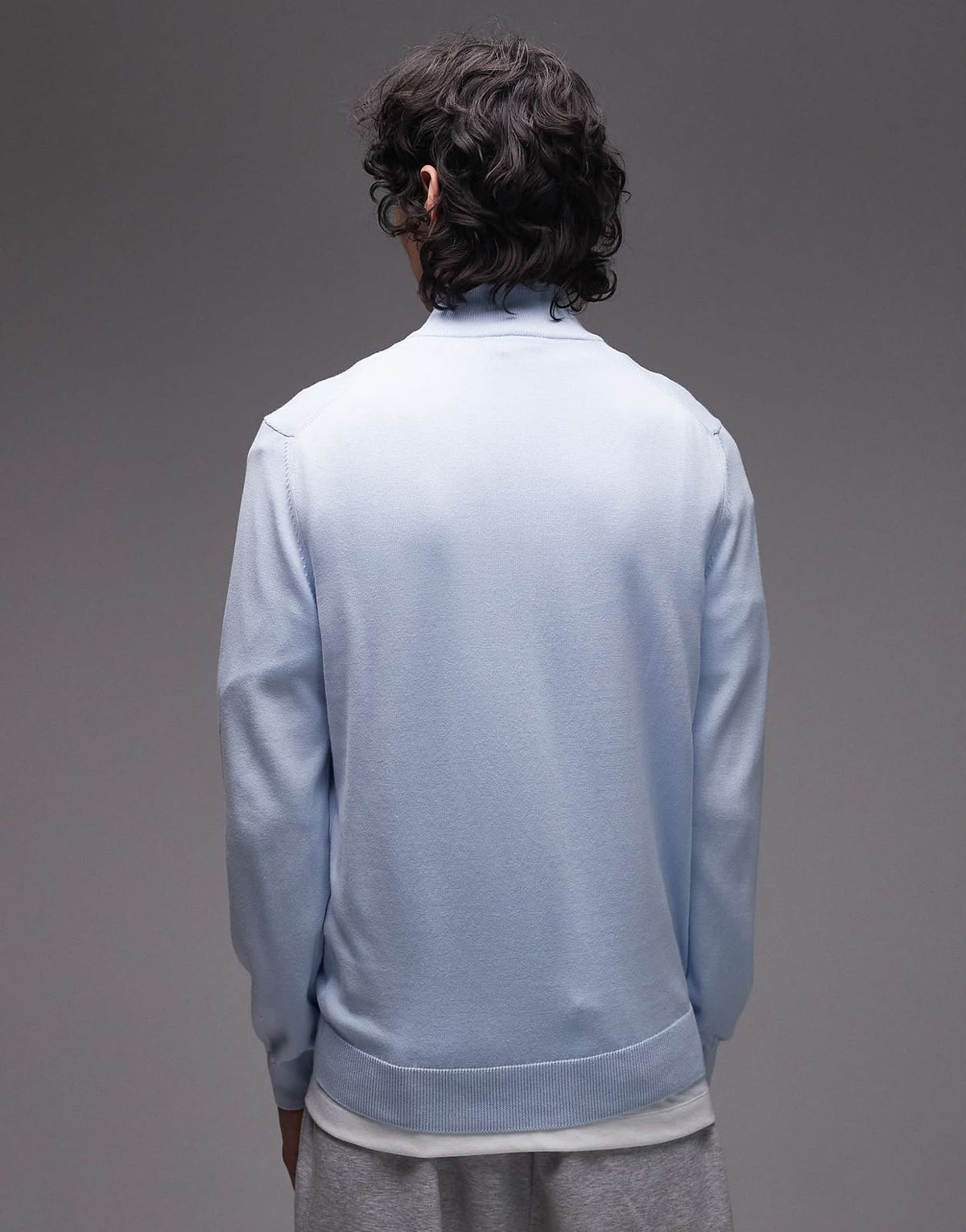Lacoste Quarter-Zip Baby Blue Pullover