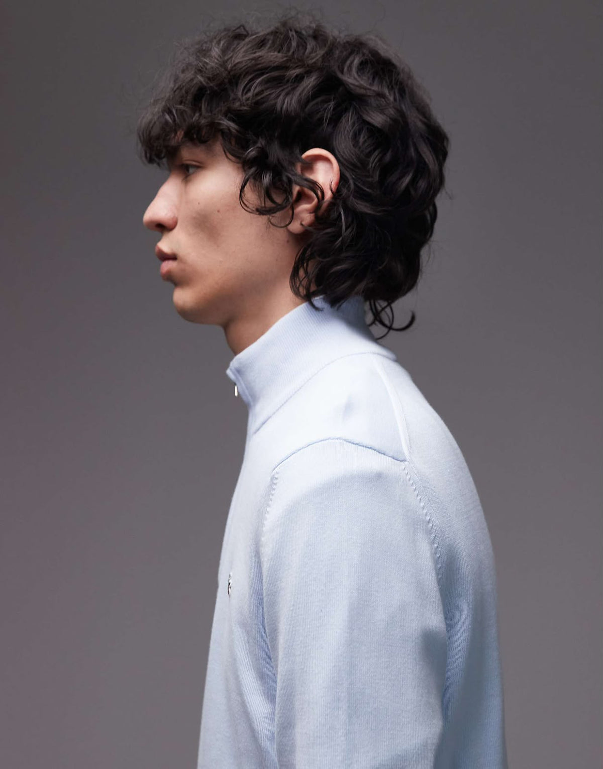 Lacoste Quarter-Zip Baby Blue Pullover