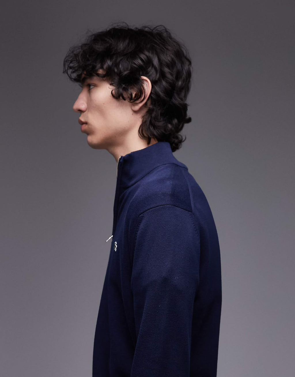 Lacoste Quarter-Zip Navy Pullover