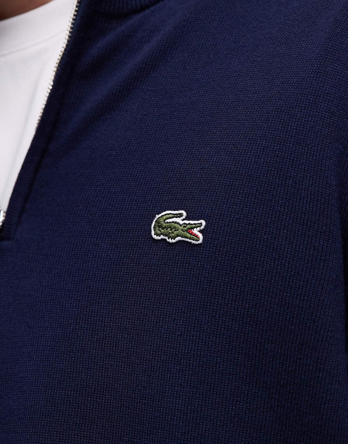Lacoste Quarter-Zip Navy Pullover