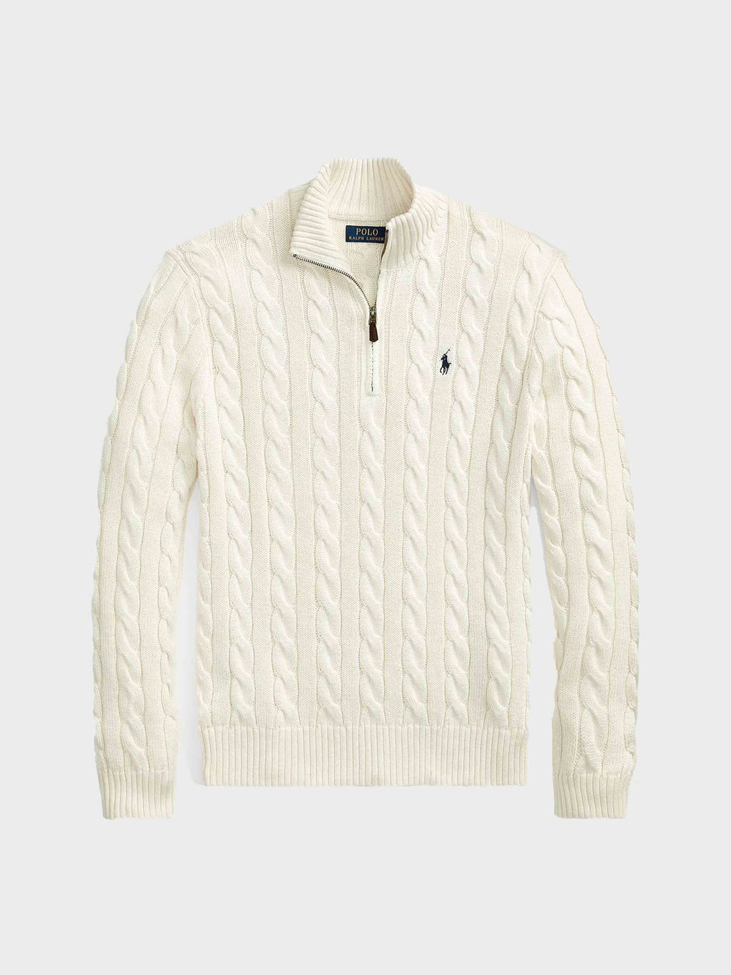 Polo Ralph Lauren Off White Quarter-Zip Pullover