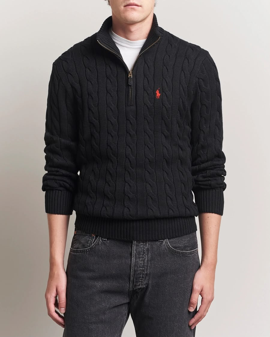 Polo Ralph Lauren Black Quarter-Zip Pullover
