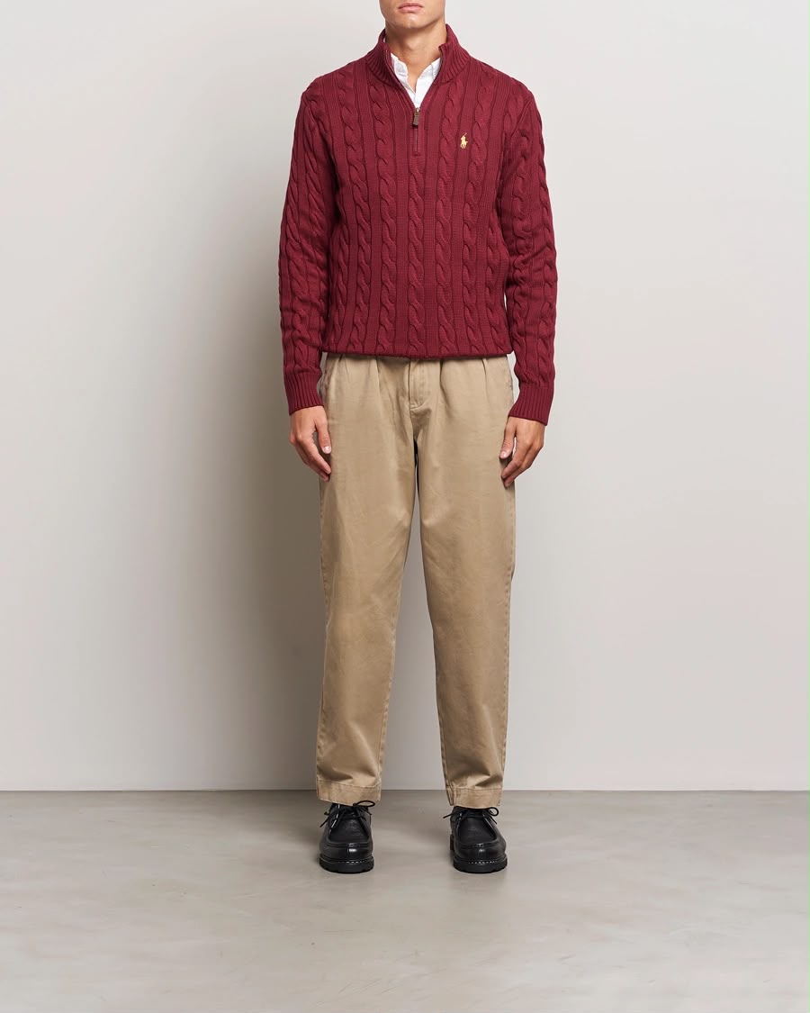 Polo Ralph Lauren Burgundy Quarter-Zip Pullover