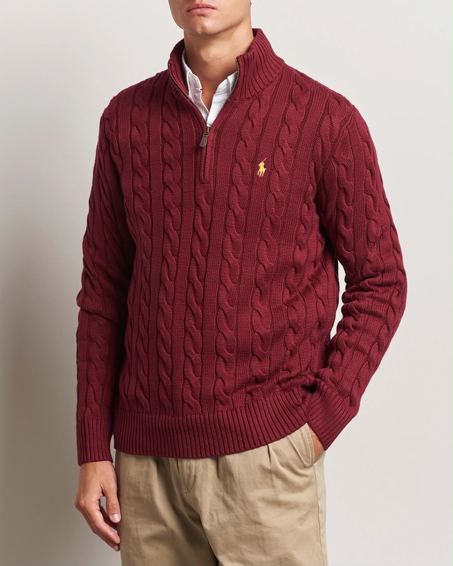 Polo Ralph Lauren Burgundy Quarter-Zip Pullover