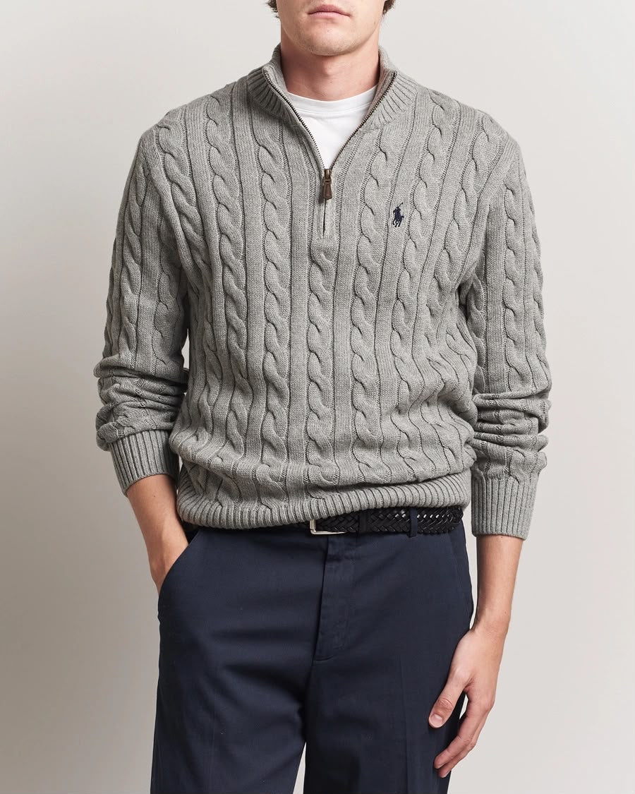 Polo Ralph Lauren Grey Quarter-Zip Pullover