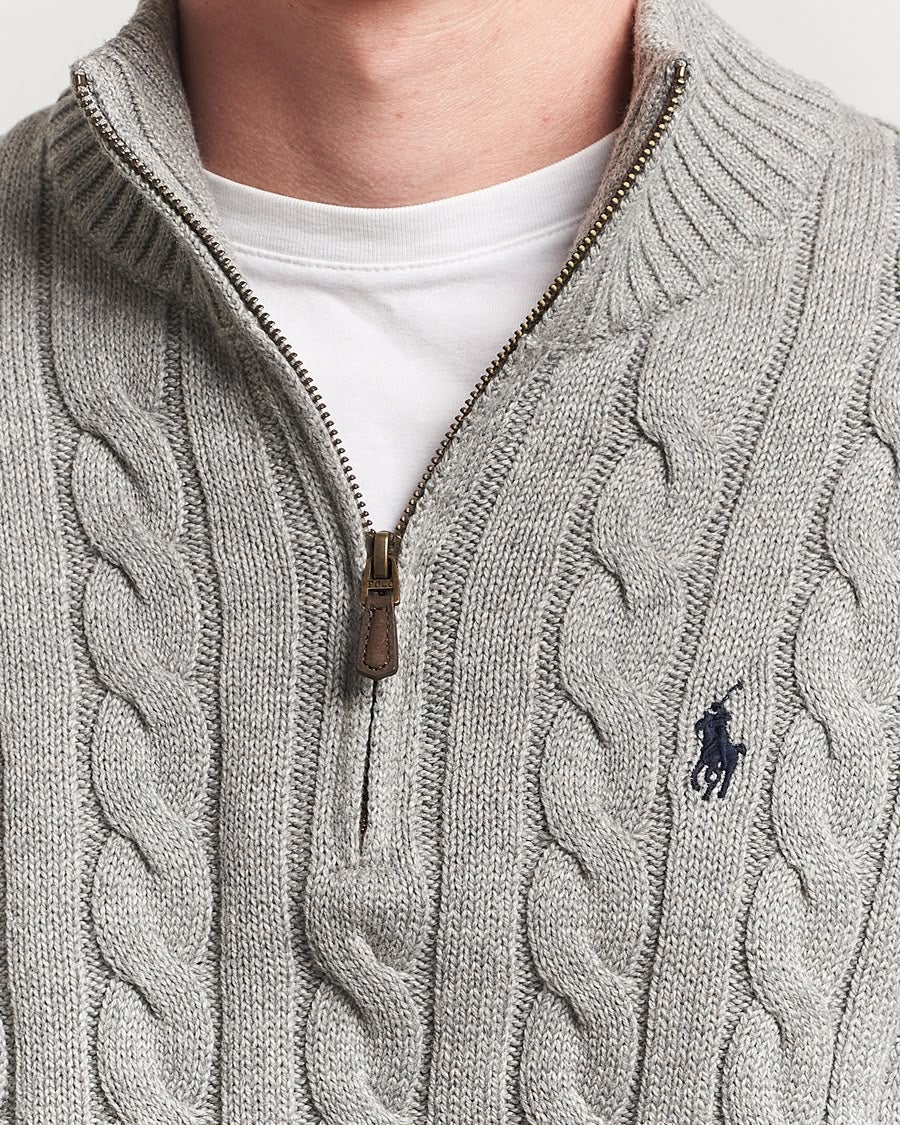 Polo Ralph Lauren Grey Quarter-Zip Pullover