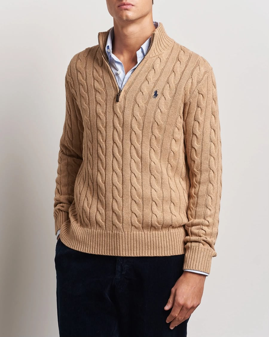 Polo Ralph Lauren Beige Quarter-Zip Pullover