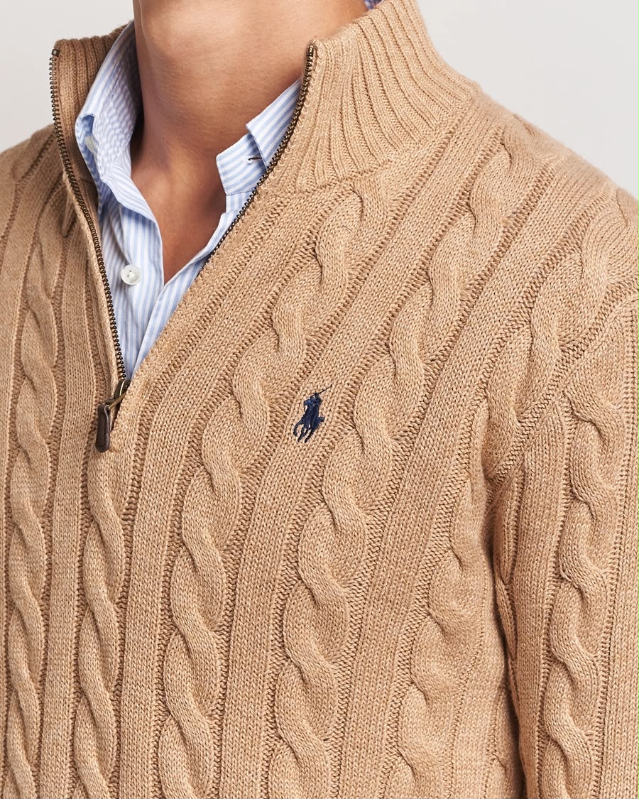 Polo Ralph Lauren Beige Quarter-Zip Pullover