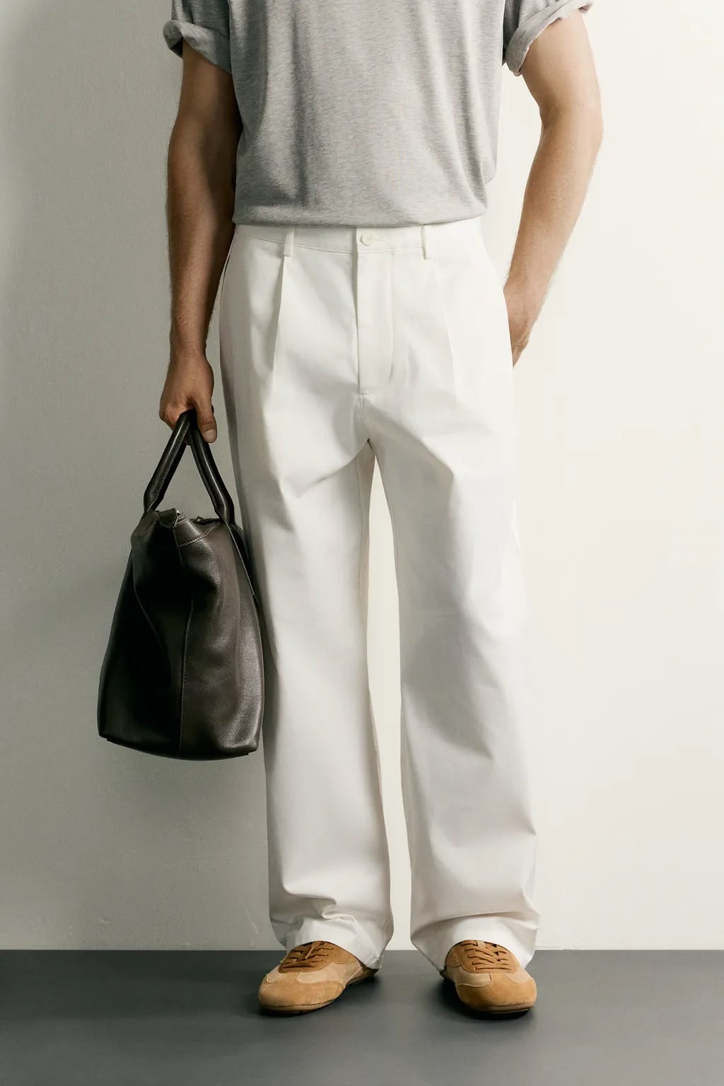 Zara White Tailored Pants