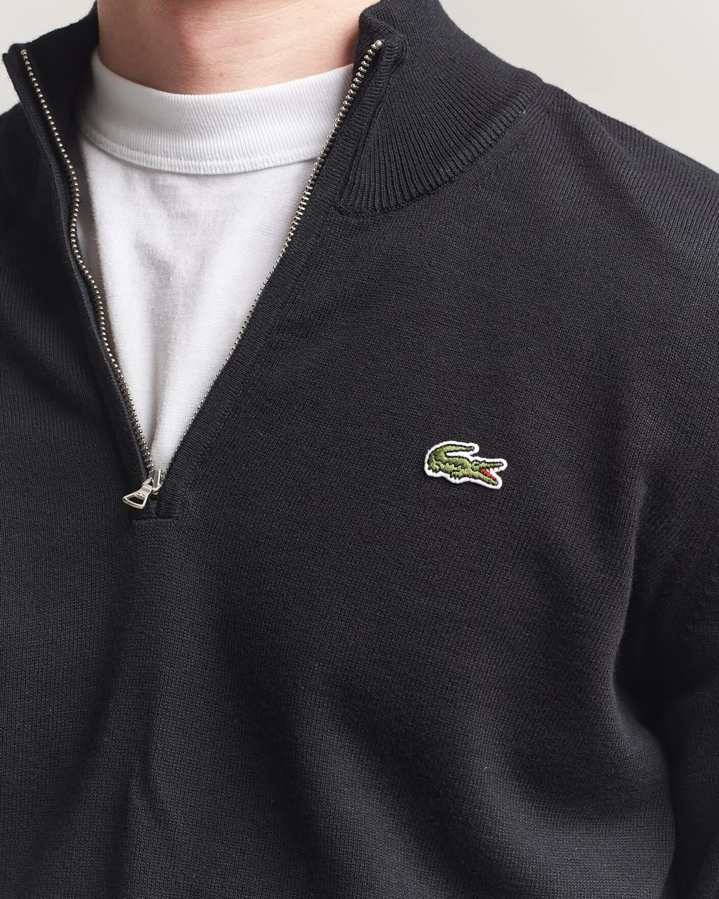 Lacoste Quarter-Zip Black Pullover