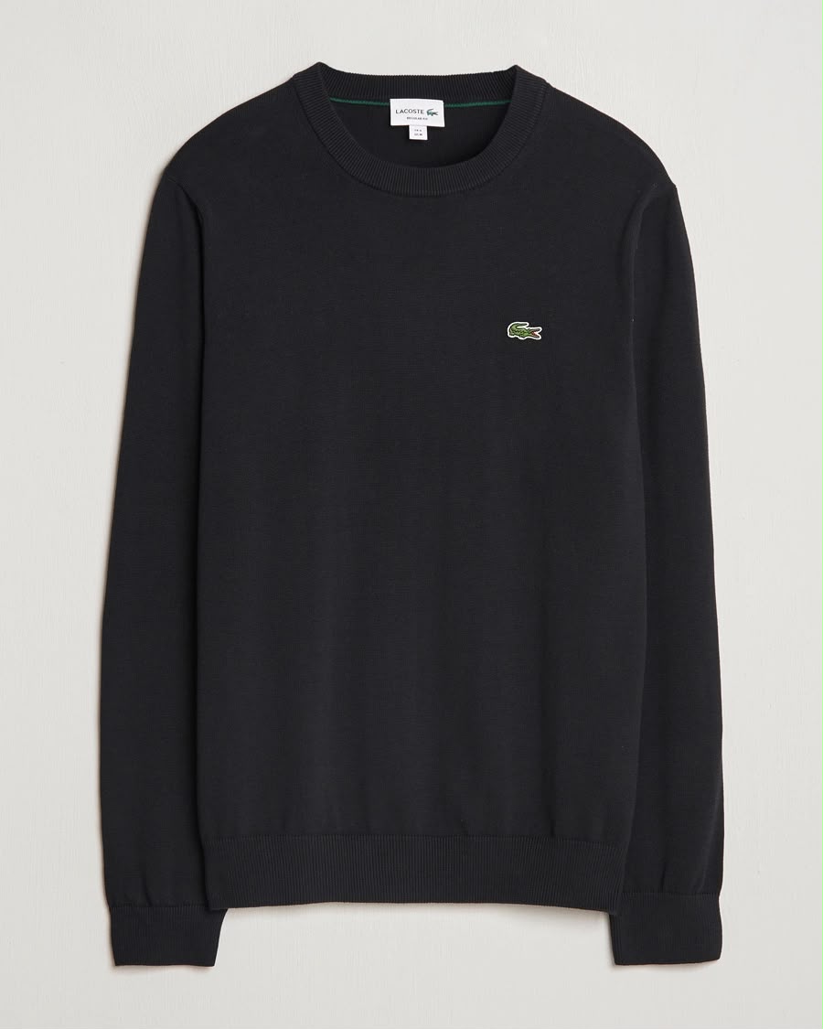 Lacoste Black Round Pullover