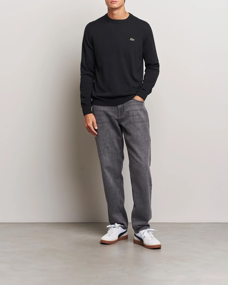 Lacoste Black Round Pullover