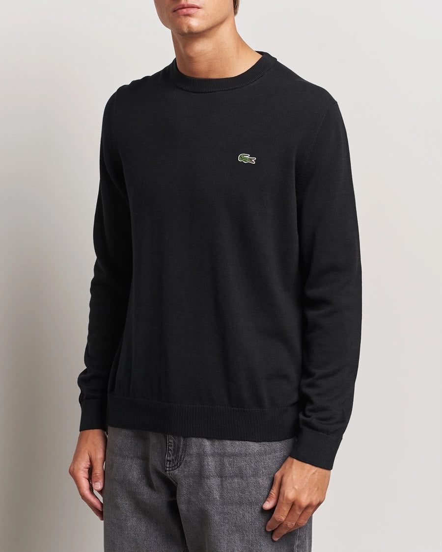 Lacoste Black Round Pullover