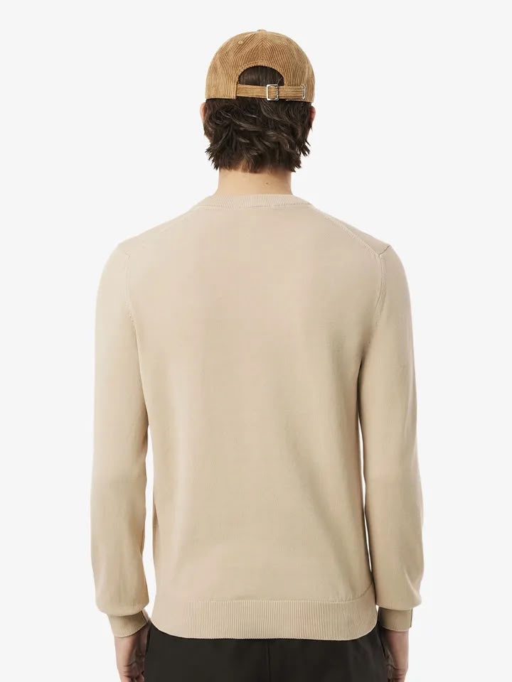 Lacoste Beige Round Pullover