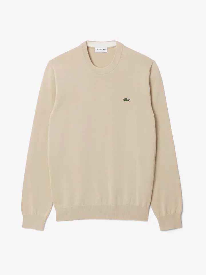 Lacoste Beige Round Pullover