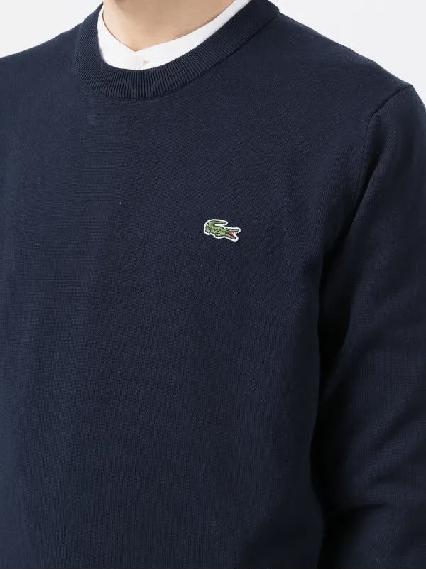 Lacoste Navy Round Pullover