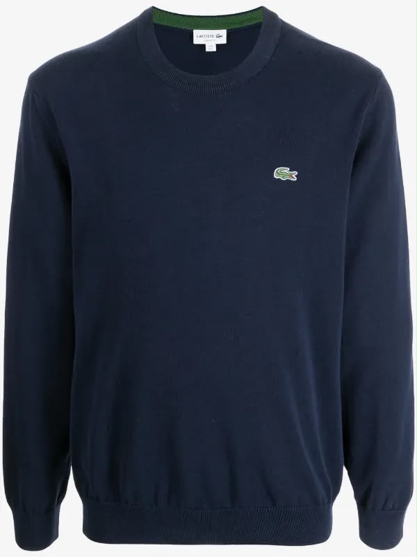 Lacoste Navy Round Pullover