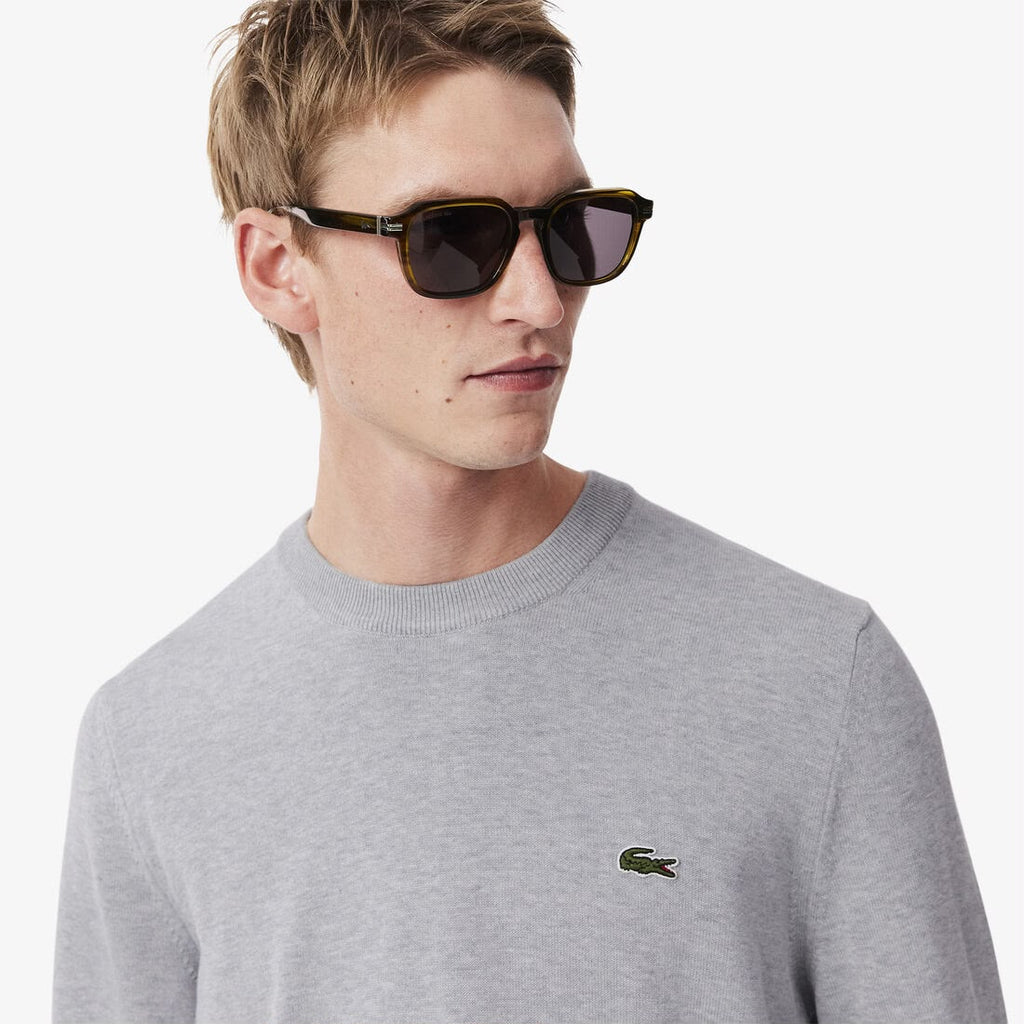 Lacoste Grey Round Pullover