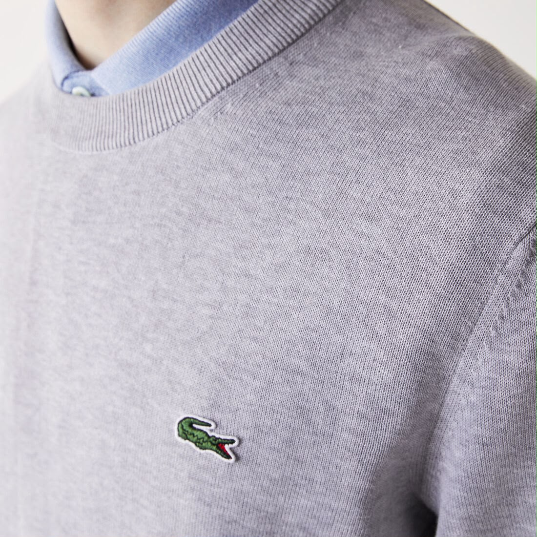 Lacoste Grey Round Pullover