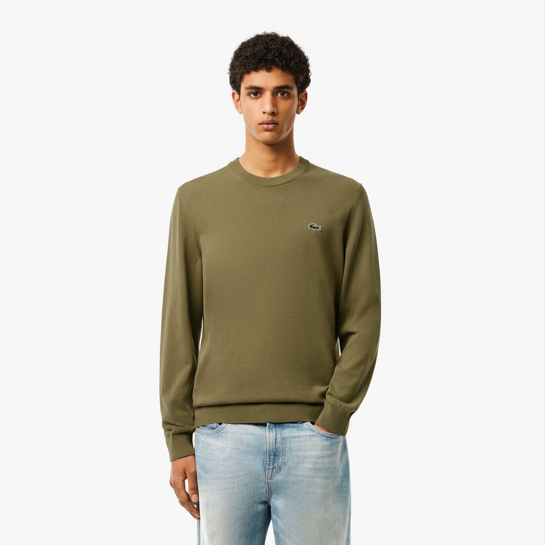 Lacoste Olive Round Pullover
