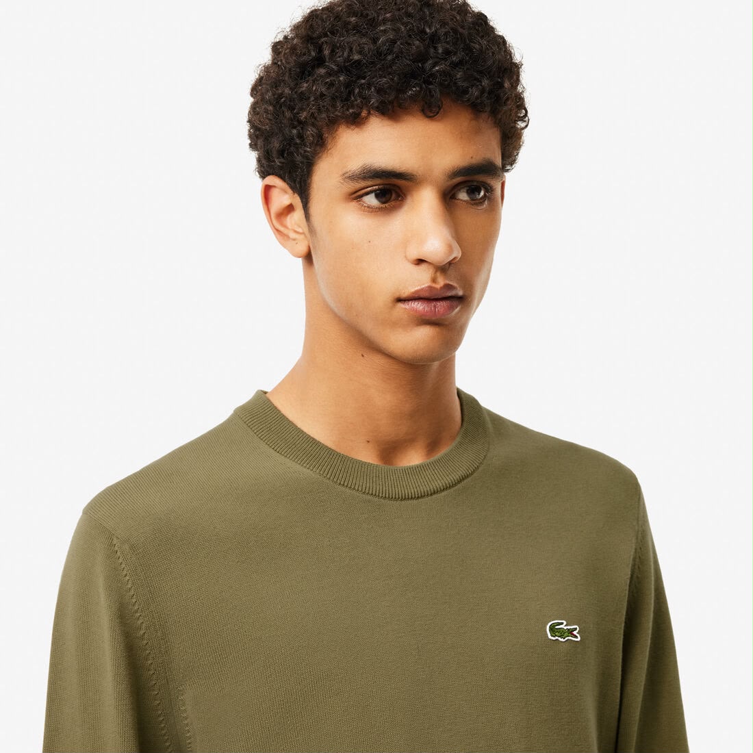 Lacoste Olive Round Pullover