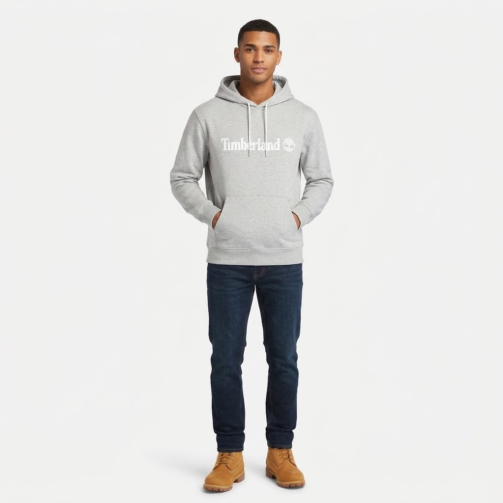 Timberland Grey Logo Hoodie