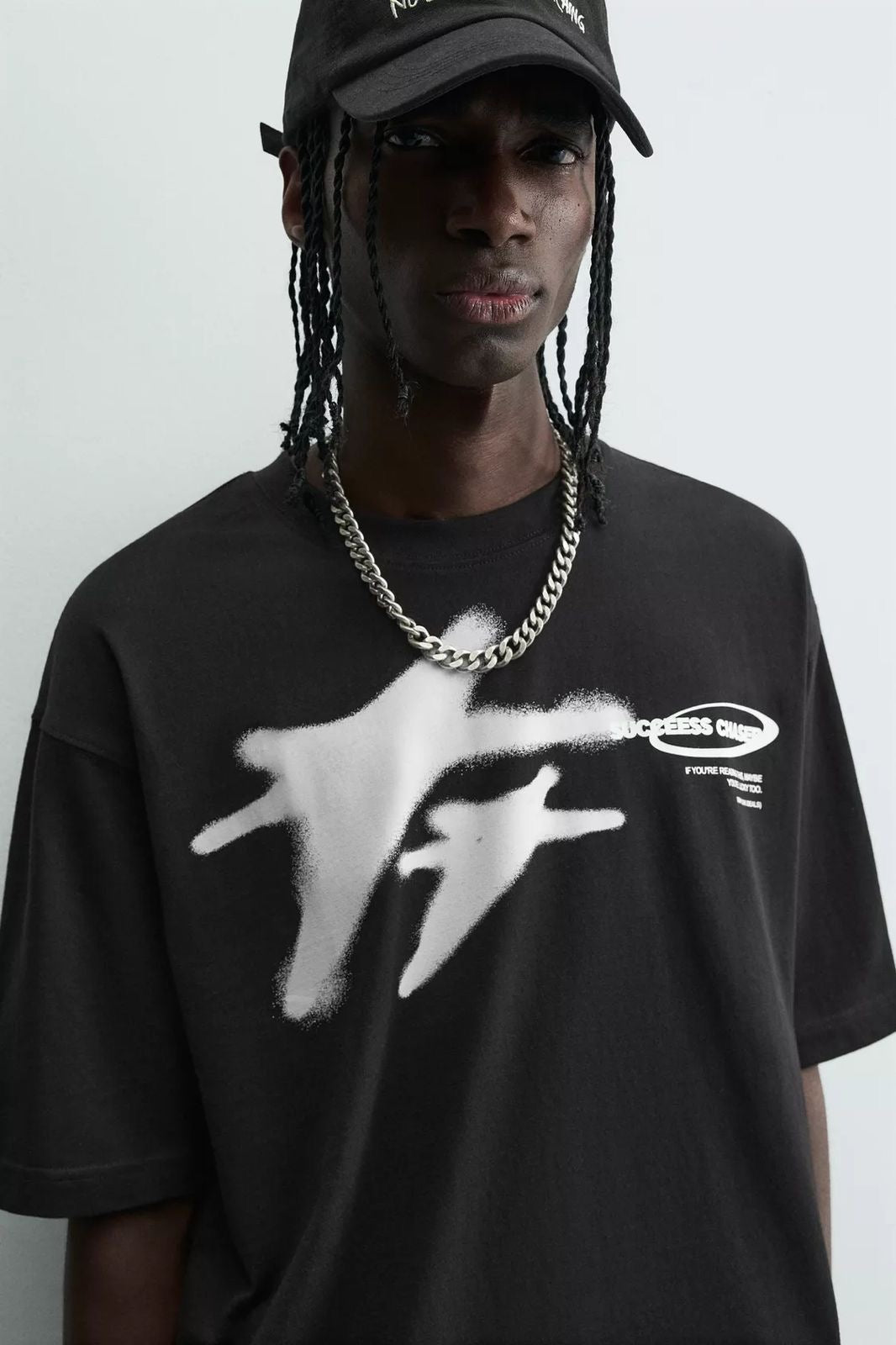 Black Zara boxy fit T-shirt