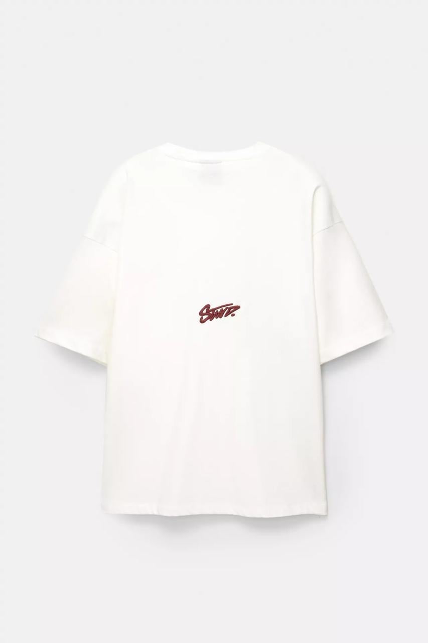 White Loose fit  STWD logo T-shirt